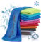 Fit-Flip Kühlendes Handtuch - Ice Cooling Towel und mikrofaser Kühltuch – kühlende Handtücher für Nacken und Hals - Airflip cool Towel für Fitness und Sport - Kühlhandtuch (dunkel blau, 120x35cm)