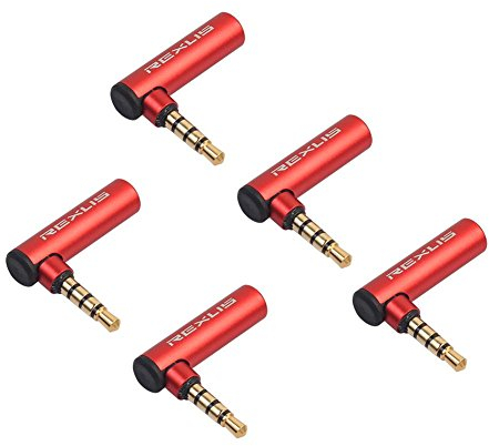 Asiproper 90 Grad Universal 3,5 mm OMTP zu CTIA Kopfhörer Konverter Adapter Kabel Stecker auf Buchse Aux zu Aux 3,5 mm Stecker (5 Stück)