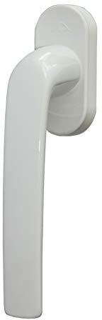 Roto Fenstergriff Samba mit Logo, mit Schrauben, Farbe verkehrsweiß, Stiftlänge 37 mm
