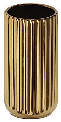 7 inch Gold Ceramic Flower Vase Home Decor Vase and Table Centerpieces Vase for Friends and Family, Christmas, Wedding, Bridal Shower