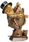Henecka Angeln-Pokal, Angeln-Resinfigur Angler, altgold mit schwarz, mit Wunschgravur, Größe 29 cm