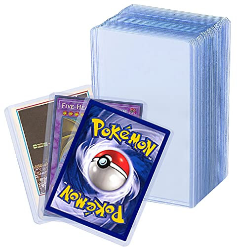 50 Sheets 3 x 4 Trading Card Sleeves Holder Hard Plastic Card Protectors for Baseball Sports Hockey Golf Cards