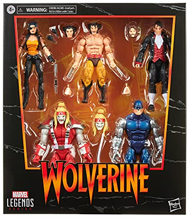 Marvel Legends Series Wolverine 5er-Pack, enthält Marvel‘s Omega Red, Marvel‘s Cyber, Marvel‘s Callisto, Jason Wyngarde, 10 Accessoires[Exklusiv bei Amazon]