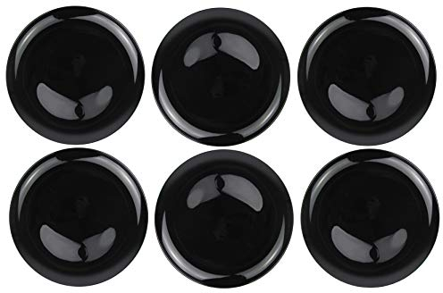 Acoroc Pizzateller Ø 32cm oder Pastateller Ø 28,5cm in Weiß oder Schwarz - 2er, 4er oder 6er Sets - Spülmaschinenfest Mikrowellengeeignet (Pizza Ø 32cm - Schwarz, 6 Stück)