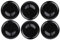 Acoroc Pizzateller Ø 32cm oder Pastateller Ø 28,5cm in Weiß oder Schwarz - 2er, 4er oder 6er Sets - Spülmaschinenfest Mikrowellengeeignet (Pizza Ø 32cm - Schwarz, 6 Stück)