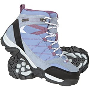 Mountain Warehouse Trail Kids Waterproof Boots - Synthetic Mesh Upper Girls & Boys Shoes, EVA Footbed, High Traction - Best for Spring Summer, Hiking & Outdoors Lilac Junior Shoe Size 5