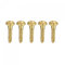 sourcing map Wood Screws M3.5 x 16mm Slotted Round Head Brass Self-Tapping Screw 100 Pcs