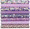 aufodara 8 Stück Baumwollstoff Meterware Stoffpaket 50 x 50 cm Stoff, Stoffe zum Nähen, Patchwork zum Quilten DIY Basteln Handwerken, Quadrate Baumwolltuch (Violett)