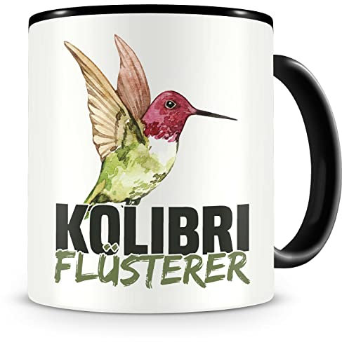 Samunshi® Kolibri Tasse mit Spruch Kolibri Flüsterer Geschenk für Kolibri Fans Kaffeetasse Lustige Tassen zum Geburtstag