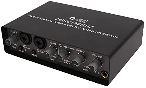 Tarjeta de Sonido USB, Tarjeta de Sonido Externa para Computadora Portátil con Convertidor AD DA, Tarjeta de Sonido de Grabación para PC, Canto de Portada Y Canción K en Vivo, Salida TRS/RCA/Audio