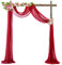 Querbehang 70*550cm, Hochzeitsbogen Vorhang Deko, Hochzeit Vorhang Chiffon Stoff, Vorhänge Hochzeit Bogen, Vorhang Organza Stoff Tüll Dekorationen Party Hintergrund Traubogen Dekostoff (Rot)