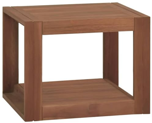 vidaXL Armoire Murale de Salle de Bain Armoire Suspendue avec Tablette Meuble Flottant de Toilette Meuble de Rangement 45x45x35 cm Teck Solide