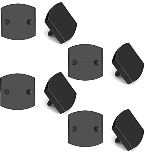 Yrlehoo 8 pcs Lattenrost Halterungen, Seitenhalterungen Kunststoff-Bettlattenhalter-Sets für Betten Verbindungszubehör Bett Rahmen Kappen Ersatzteile, schwarz (doppelseitig 63 mm x 9 mm innen)