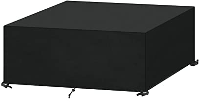 SanGlory Housse de Protection Exterieur Housse de Meuble de Jardin, Bache pour Salon de Jardin Impermeable Bâche Table Jardin Étanche Tissu Oxford, Coupe-Vent, Anti-UV, 120x90x71cm