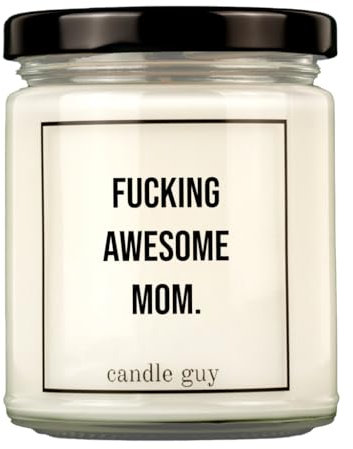 candle guy Duftkerze | Fucking awesome Mom. | Handgemacht aus 100% Sojawachs | 70 Stunden Brenndauer