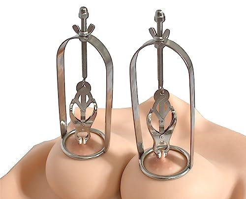 Honeylust - Tendeurs de Téton BDSM Extrêmes en Métal Froid - Set d'Étireurs de Téton de Bondage Impitoyable - Jouet Sexuel Fétiche pour Mamelons - Pinces à Téton avec Pointes