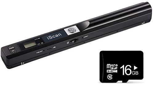 Houkiper Portable Scanner, Handheld Document Scanner A4 Images Scanner A4 Size 900DPI JPG PDF Formate LCD Display