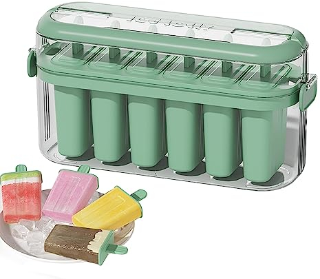 Homemade Popsicle Molds Set with Popsicle Sticks - Food Grade Silicone Ice Pop Maker - Leak-Proof, Easy Release, Large Capacity - Silicone Popsicle Molds with Anti-Slip Handles