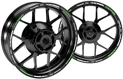 One-Wheel, Offiziell lizensierte Kawasaki Ninja Felgenaufkleber, Design V1 Felgenrandstreifen GP