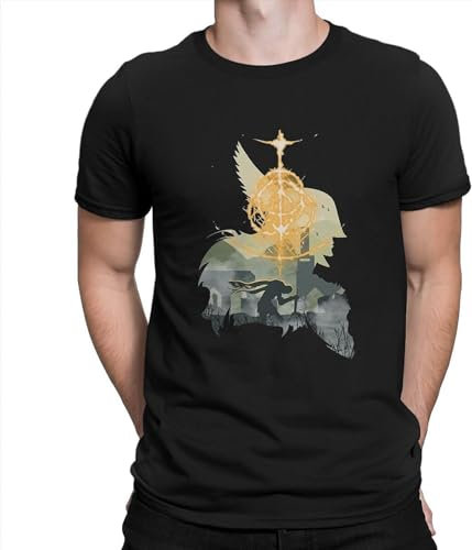 Silhoutte Elden Ring Awesome Men's T-Shirt Black Unisex Tee M