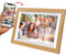 trendina Digitaler Bilderrahmen - 10,1 Zoll Full IPS Bildschirm Elektronischer Fotorahmen WiFi Frameo Weihnachten! (Holz)