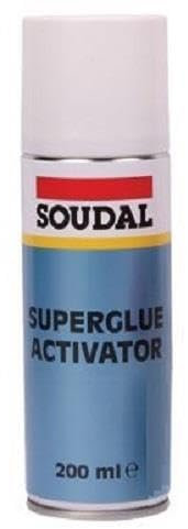 Soudal Superglue Activator Accelerator Spray Strength Cyanoacrylate (200ml)