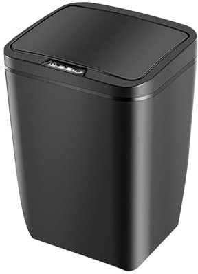 Sharplace Poubelle électrique Poubelle sans contact 15L peu encombrante à induction intelligente pour salon chambre, noir