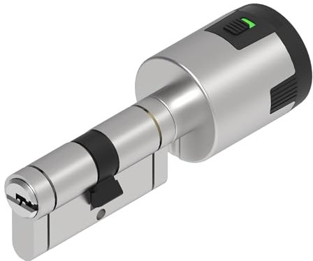 Lince - Cilindro de seguridad CPLUS ALARM 40+B40 con alarma de 100 dB | Doble seguridad | Con fusible mecánico para rotura programada | Libro con 5 llaves | niquelado