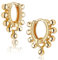 Jenosy 18K Vergoldete Huggie Gold ohrringe Damen Chunky Ohrringe mit Glänzenden Kubischen Zriconia Geometrie Perlen Hypoallergene für Frauen und Mädchen