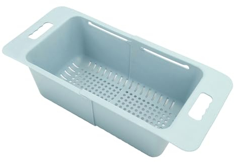 Organizador de Congelador Cesta de Congelador Horizontal Cesta de Congelador Ajustable, Organizador de Almacenamiento Profundo Divisor de Contenedor Ampliable con Asa, para