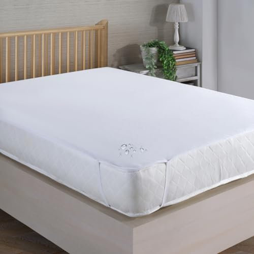 Nordqueen Matratzenschoner wasserdicht & atmungsaktiv aus Baumwolle bietet Matratzenschutz, Nässeschutz dient als Matratzenauflage, für Babys und Erwachsene, waschbar bei 60° (90X190 cm)