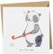 Mr. & Mrs. Panda Deluxe Karte Panda Hockey spielen - Geschenk, Geburtstagskarte, Glückwunschkarte, Hockeyschläger, Sportart, Dankeschön, Hockey