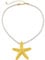 GAUEIOUR Beach Starfish Pendant, Ocean Style Beach Party Jewelry, Summer Vacation Bohemian Woven Rope Necklace, Surfer Gift (Gold)