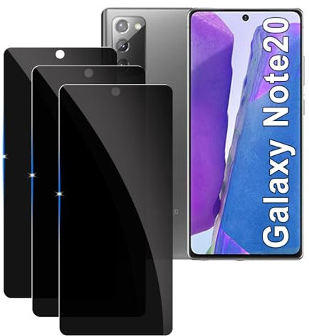 [3 Pièces] Anti-Espion Verre Trempé pour Samsung Galaxy Note 20, Protecteur D'écran de Confidentialité, 9H Dureté Film Protecteur Vitre, Anti-empreintes, Sans Bulles,Anti-rayures,