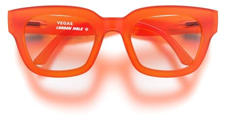 LONDON MOLE® Tricky Lesebrille | Coole quadratische/rechteckige/trapezförmige Lesegeräte | Herren Damen Unisex | Feder-Scharniere