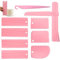 YWKJDDM Kuchen Schaber, 9 Stück Cake Scraper Set, Tortenschaber Set DIY Tortenspachtel Glätter Fondant Tortenglätter Verstellbar Kuchenschaber für Buttercreme Backwerkzeuge(Rosa)