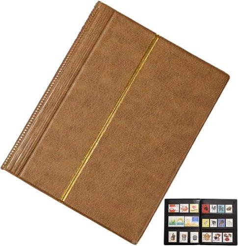Fituenly Briefmarkenalbum, 20 Blatt, Briefmarken-sammelalbum, Leere Briefmarken-aufbewahrungssammlung, Organisieren Sie Die Album-sammlungs-aufbewahrungsmappe