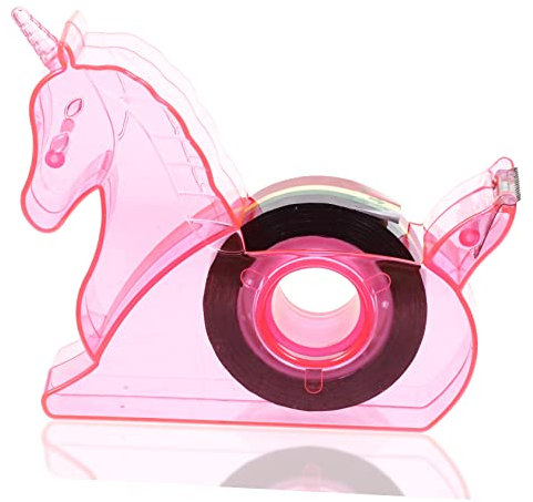 Garneck Kleberoller Einhorn - Rosa Tesafilm Abroller Für - Niedliches Tierdesign Ideal Für Geschenkverpackungen Und Bürobedarf Perfektes Set Für Kreative Bastelprojekte