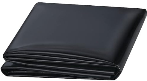 Revêtement de bassin robuste pour piscines à poissons 5 m x 10 m Film flexible en polyéthylène haute densité résistant aux perforations et aux déchirures