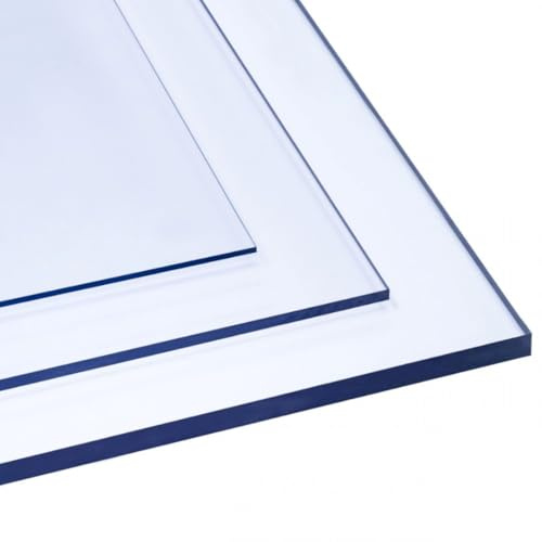 Polycarbonat-Platte 60x120cm 4mm dick - UV-beständig Bruchsicher Glas-Klar Robust & Vielseitig - Zuschnitt von Polycarbonat Transparent - PC Kunststoff-Glas - Gewächshaus-Platten