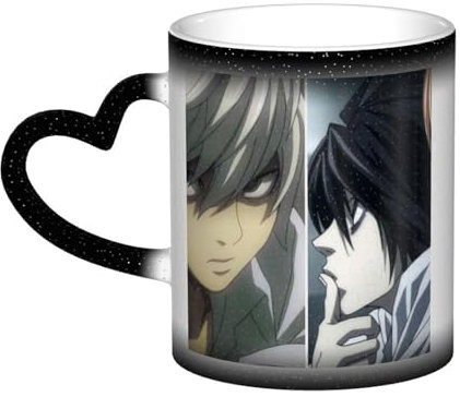 YINGD Death Note (TV Series) Office Kitchen Coffee Mug,Color Changing Mug in The Sky 330ml, Anime Theme Mugs Creative Gift Office Household Milk Drinking
