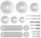 Zuxbolf 35PCS Discos de Corte para Herramientas Rotativas, Mini Disco de Corte de Diamante HSS Disco para Taladro Discos de Corte de Diamante Discos de Sierra Circular para Madera, Vidrio, Plástico