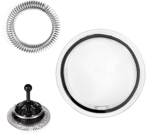 3 Stück Milchaufschäumer Ersatzteile für Nespresso Aeroccino 3/4/Plus, Milchaufschäumerteile Inkl Schneebesenfeder Edelstahlrührer und Dichtungsdeckel für Kaffeemaschinenzubehör