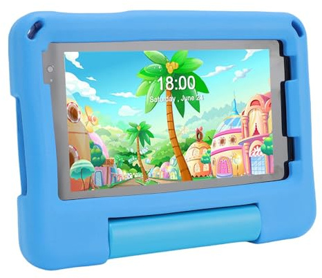 Sxhlseller Bildungstablette, 5G WiFi WiFi6 2 Kamera Octa Core 7in Tablet Toy für Zuhause (Blue)