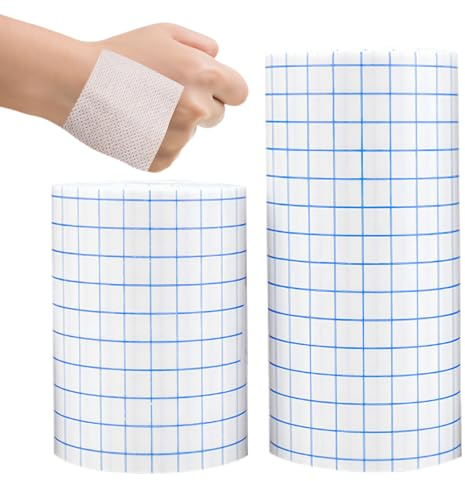 2PCS Wundpflaster Steril 10 cm x 10 m + 15 cm x 10 m Wundverband10x15,Wundkompressen,GroßE Pflaster,Fixierpflaster Rolle,Wundpflaster Groß,Wundauflagen,Pflaster 10x15