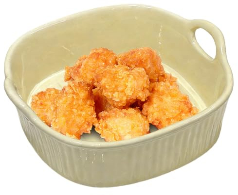 Plat à four carré en céramique de 650 ml 18,5 x 16,5 x 6 cm avec poignée, résistant aux rayures et aux coupes, pour lasagnes, tiramisu, casseroles, accessoires pour friteuse (crème jaune)