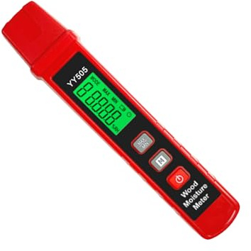 1.Digital Pin-Type Meter 0-58% mit LCD-Hintergrundbeleuchtung für Holz Ziegel Feuchtigkeit Erkennung Brennholz Tester