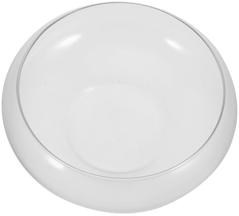 POPETPOP Pecera Redonda de Cristal Grande para Peces de Colores y Plantas Acuáticas, Hidropónica Transparente, Maceta Multifuncional para Escritorio y Decoración de Oficina