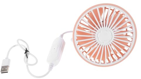 Cabilock Ventilateur USB pour voiture, 12 V, petit ventilateur de voiture, 3 vitesses, rotatif à 360°, mini ventilateur compact pour grille d'aération, intérieur de véhicule, camion et camping-car