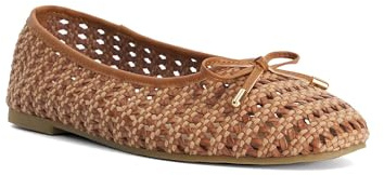 Dune London Ladies HYPNOS Woven Raffia Ballet Flats Ballet Pumps